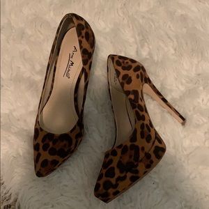Anne Michelle leopard print heels